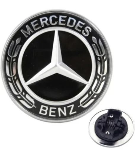 Emblema Capota  negru/fullblack 57mm Mercedes Class A C E S CLA