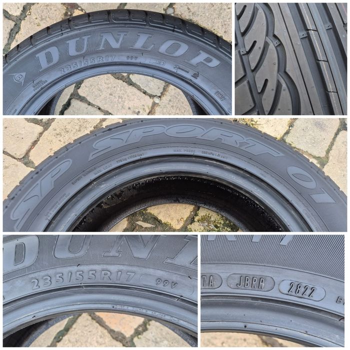 O bucată 235/55 R17 vară - una Dunlop Continental Bridgestone