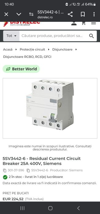 Siemens diferentiala RCCB Schneider Eaton Hager Abb Siguranta