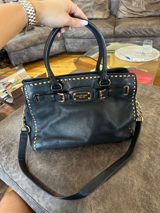 Оригинална дамска чанта от естествена кожа Michael Kors