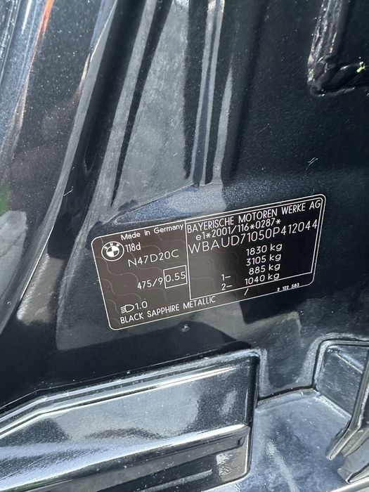 Vand BMW Seria 1, 2 Diesel