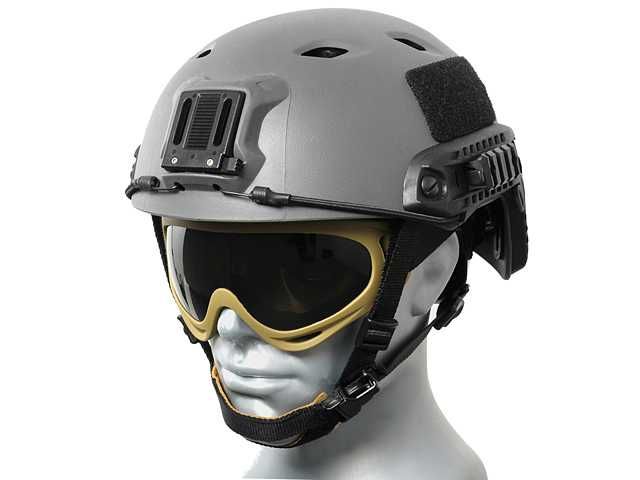 Ochelari Tactici Protectie Airsoft PJ V2 TAN Lentile Policarbonat Inchis