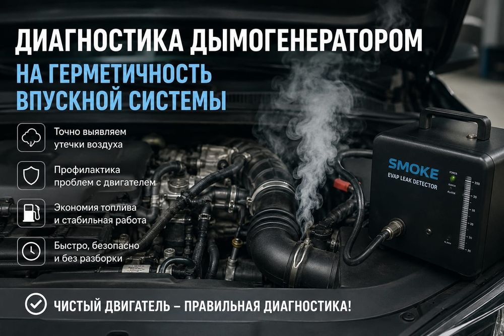 Дымогенератор, Любой вид  диагностики авто