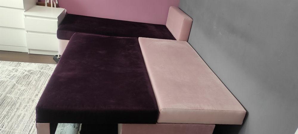 Разтегателен ъглов диван с лява лежанка