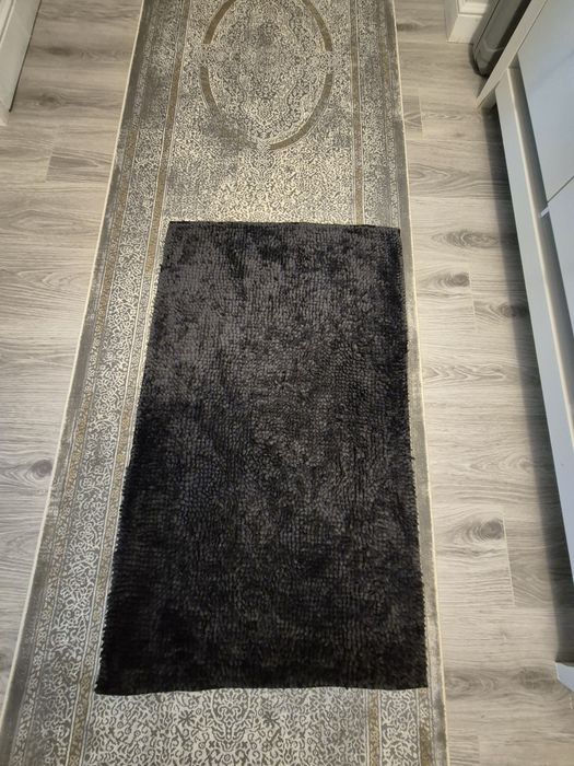 Covoras baie negru 60x100 cm