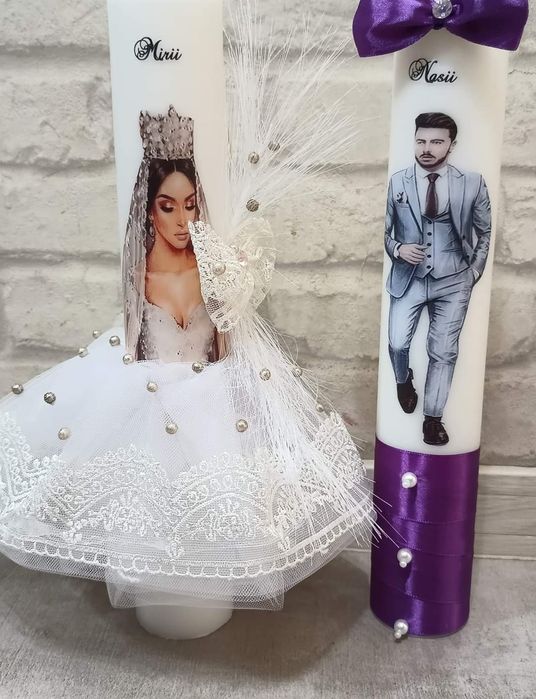 Lumanari nunta Personalizare gratuita