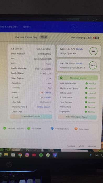 iPad mini 6 256GB Wi-Fi + Cellular (SIM)