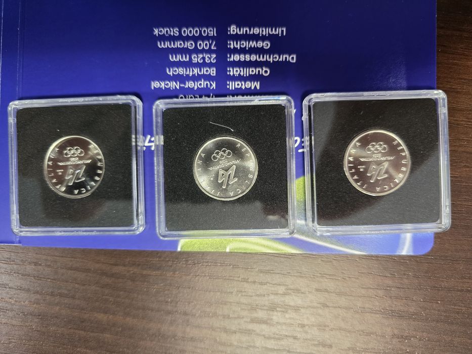 Set 3 monede Jocurile Olimpice de iarna  Milano Cortina 2026