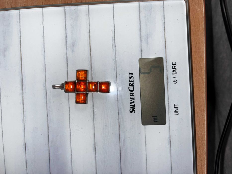 Сребърен комплект с кехлибар – 3 броя