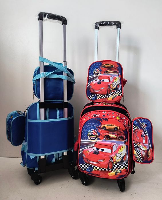 Ученически раници с колела + чанта + несесер/ безплатна доставка/