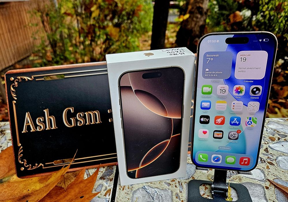 Iphone 16 Pro IMPECABIL, FULL BOX, baterie 100%