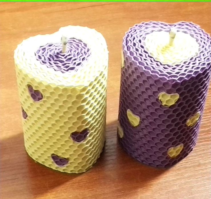 Натуральная цветная вощина для свечей