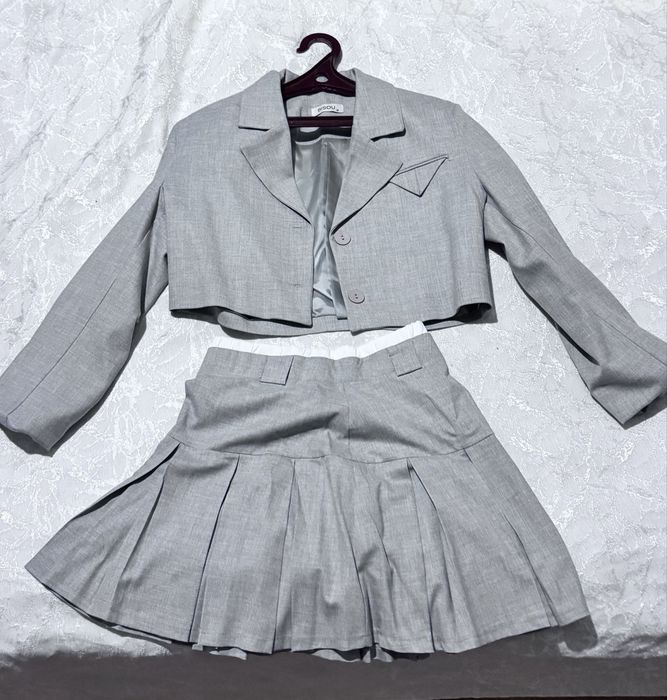 Серый Костюм-Двойка