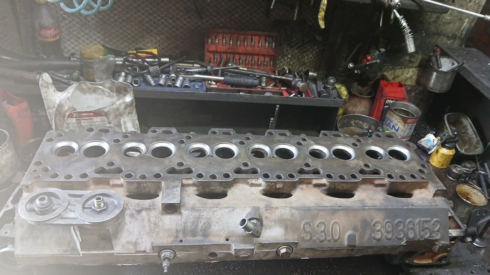 Ремонт грузавых головак двиготеля  опресовка шарошка шлифовка  ручная