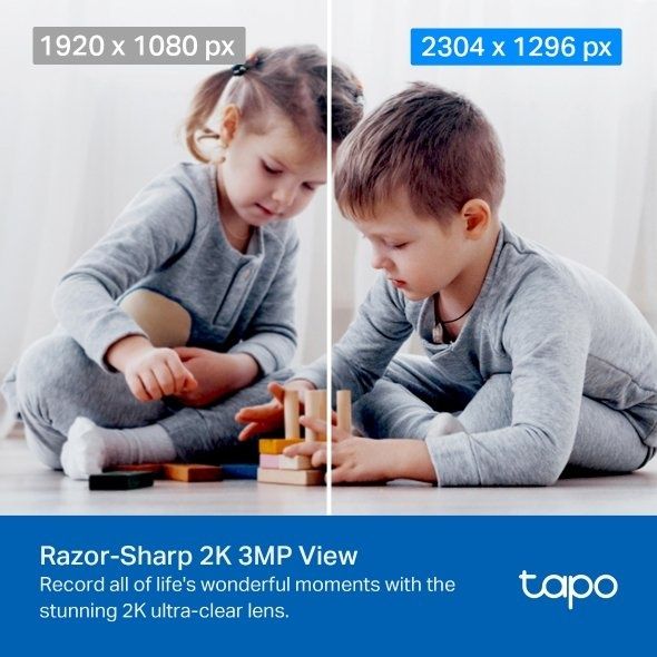 TP-Link Tapo C210 Домашняя поворотная Wi-Fi камера, 3 Мп.
