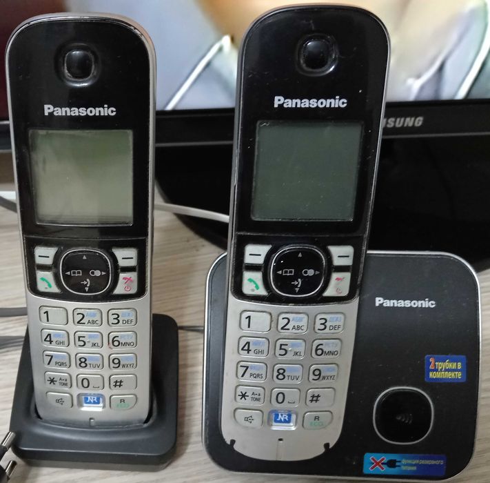 Продам радио телефоны Panasonic б/у 2 трубки б/у