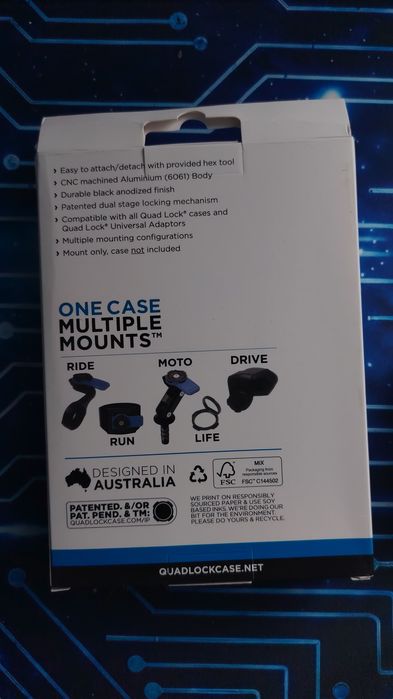 Quad Lock Handlebar Mount PRO, kit complet 3 în 1.