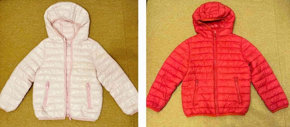 OVS Преходно, Капитонирано детско яке Розово / Червено, размер 104