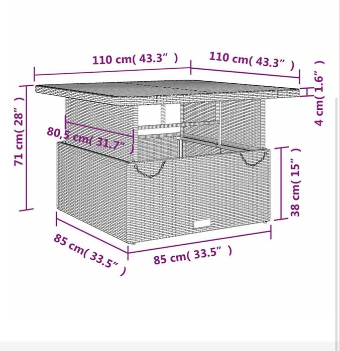 Set mobilier gradina 9 piese