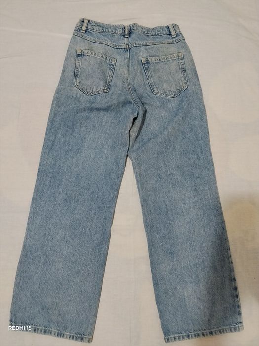 Blugi crac larg cu strasuri xxs(32)