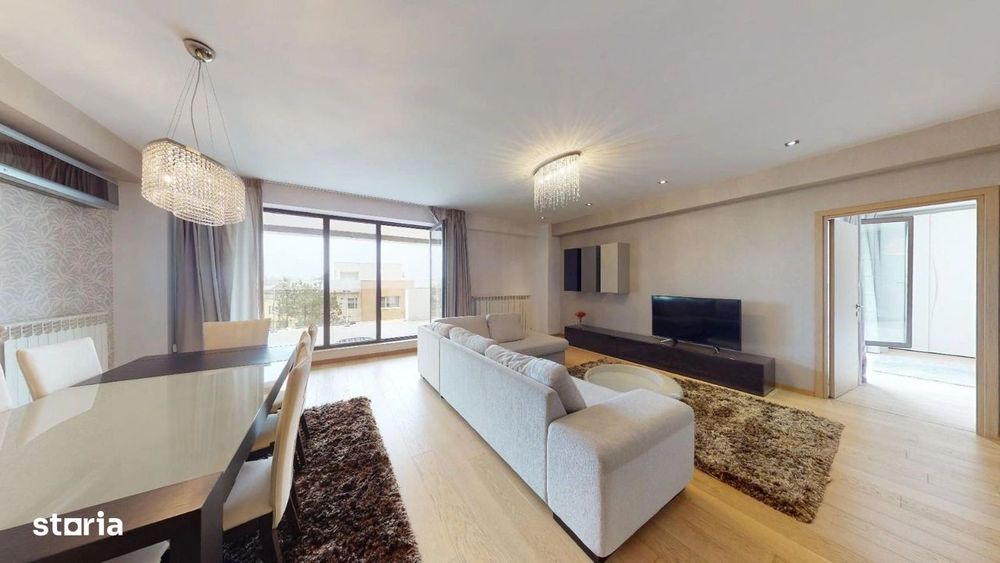 3 camere tip penthouse mobilat utilat Pipera Iancu Nicolae