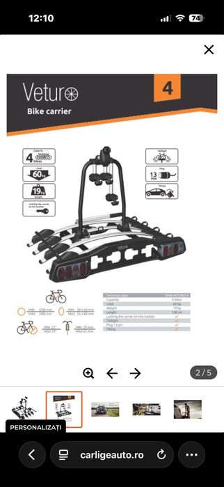 Suport 4 biciclete