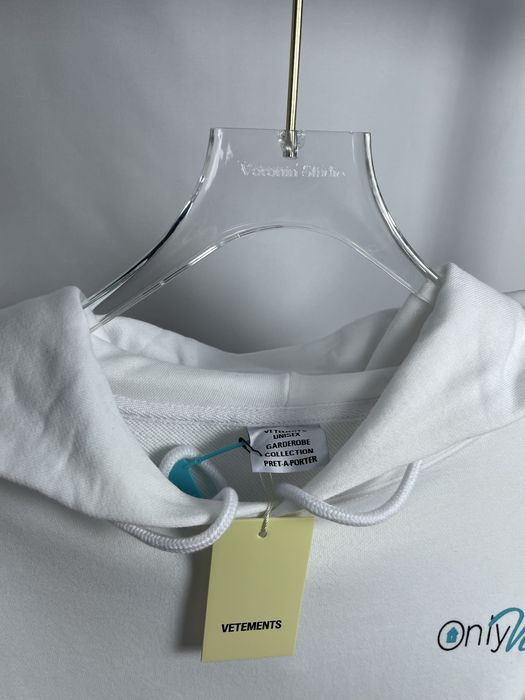Vetements «OnlyVetmo» White Hoodie | Hanorac Vetements