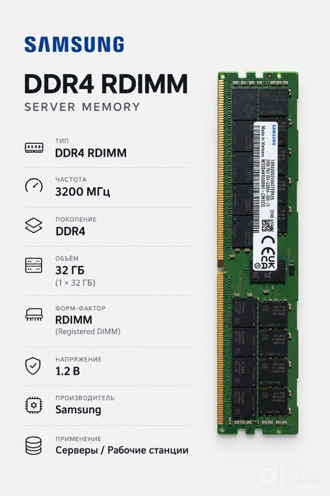Серверная ОЗУ DDR4 RDIMM 3200MHz