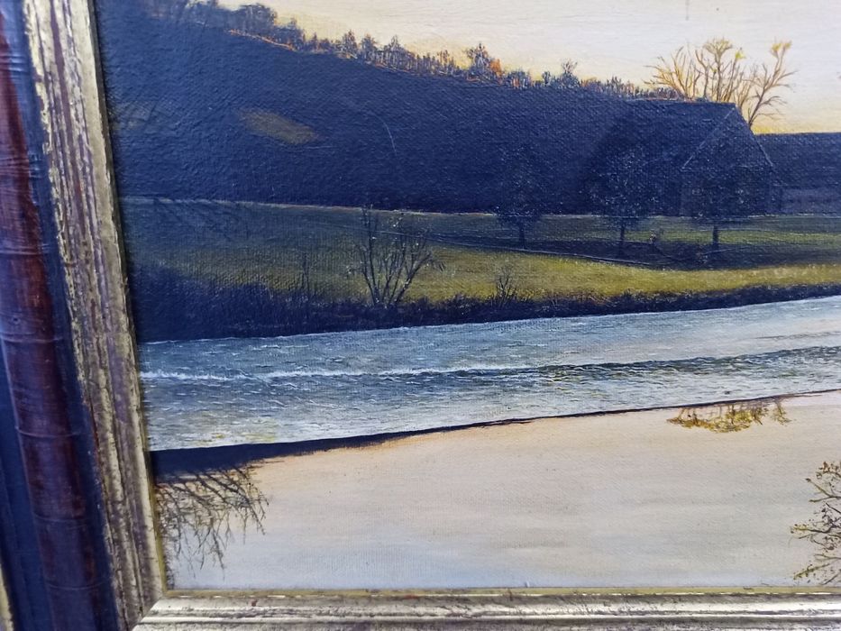 Пейзаж маслени бои върху платно