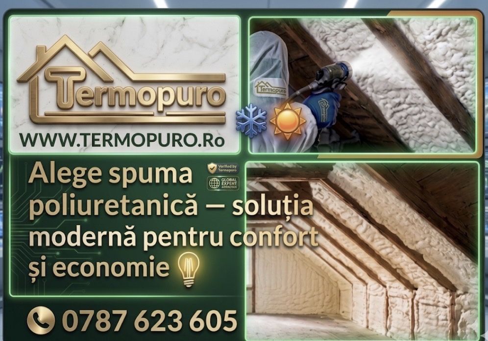 Izolatie cu spuma poliuretanica acoperis pod si masarda