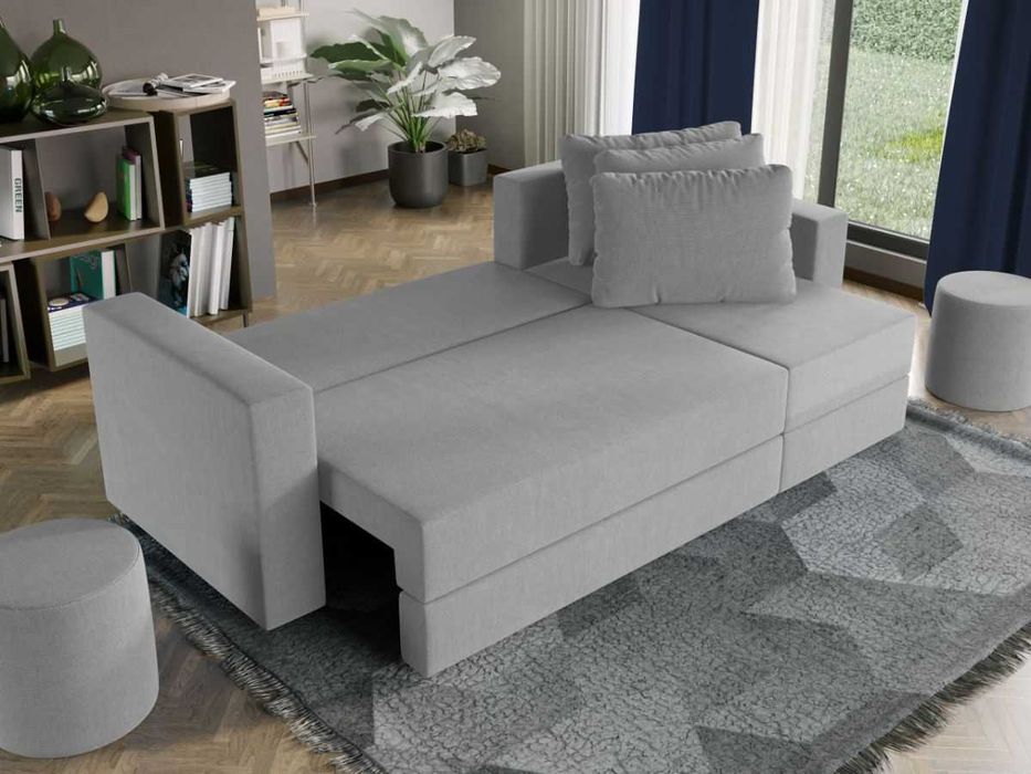 Coltar extensibil cu lada Alfa gri deschis