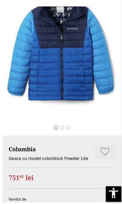 Geaca Columbia Toamna primavara masura 150 cm-M