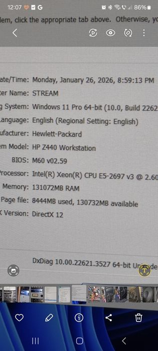 Pc calculator Video AI 3D - HP Z440 - Xeon 14c - RTX 3080 128G ram
