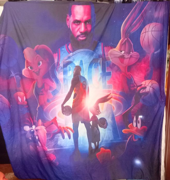 Husa plapuma / Draperie sau  Poster 2×2 m "SPACE JAM" LeBron James