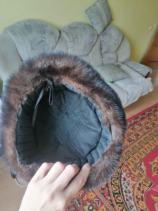 Шапка норковая ушанка
