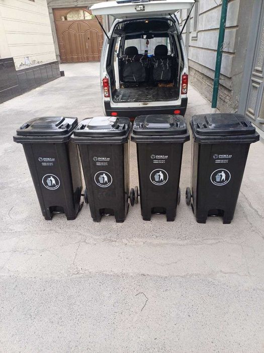 Пластиковые пластмассовые мусорные контейнери баки от 120 до 1100 л