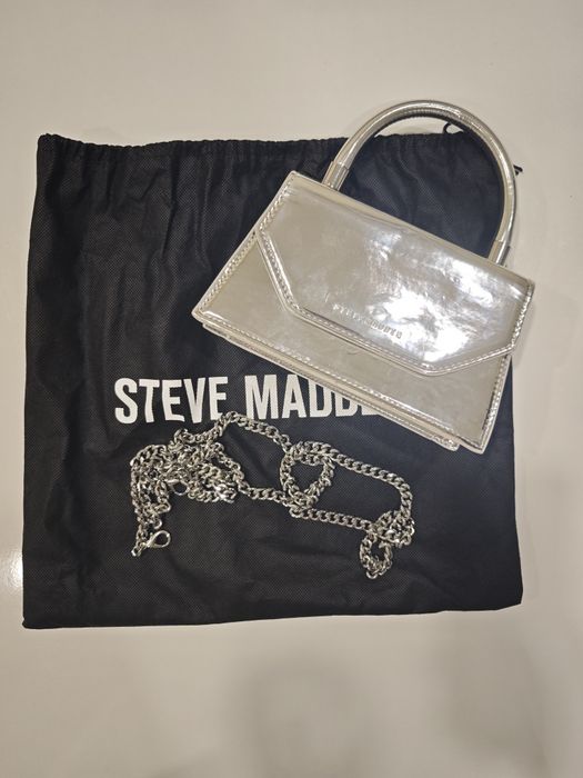Дамска сребърна чанта Steve Madden