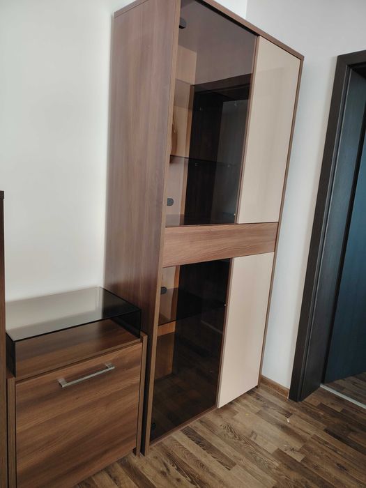 Turn cu vitrina si Noptiera cu sticla securizata LEMS