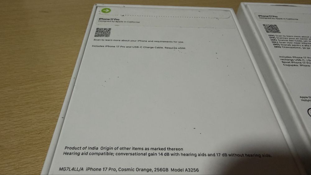 Iphone 17 pro 256 USA