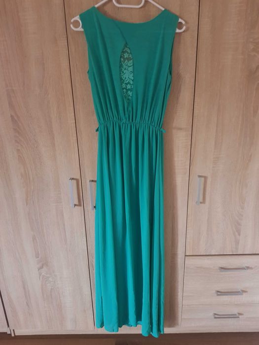 Rochie turcoaz cu dantela marimea S-M