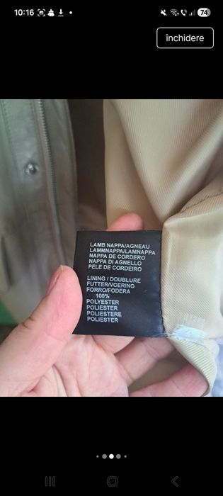 Haină damă din piele naturală moale, Nou! Vera Pelle (44/46)