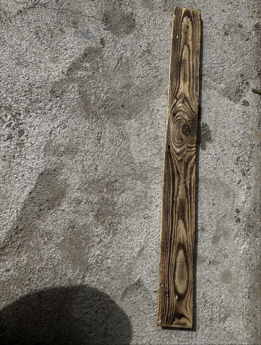 Доска обработанная обжигом