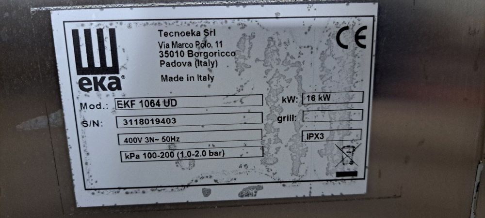 Сладкарска конвекторна фурна с пара Tecnoeka EKF 1064 E UD