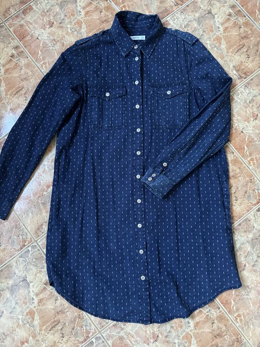 Rochie camasa din denim mango