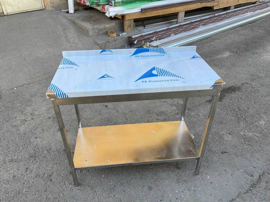 Стол из нержавейки 110×50×85 — прочный, новый, доставка