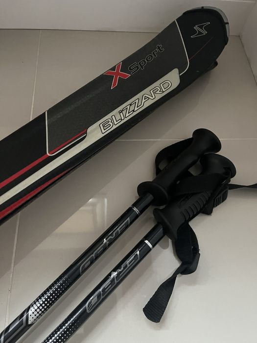 Schiuri Blizzard X Sport 156 cm cu legături Marker și bețe 124 cm