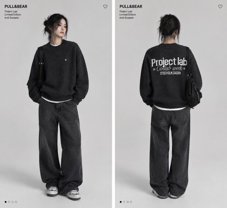 Свитер PULL&BEAR Project Lab — стильный oversize