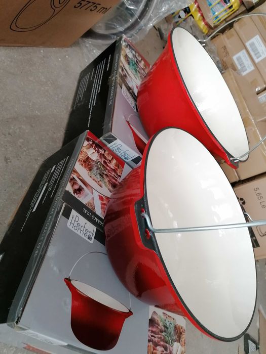 Ceaun fontă emailată 10.8 L capac Promo cu  capac inox  / 299  lei