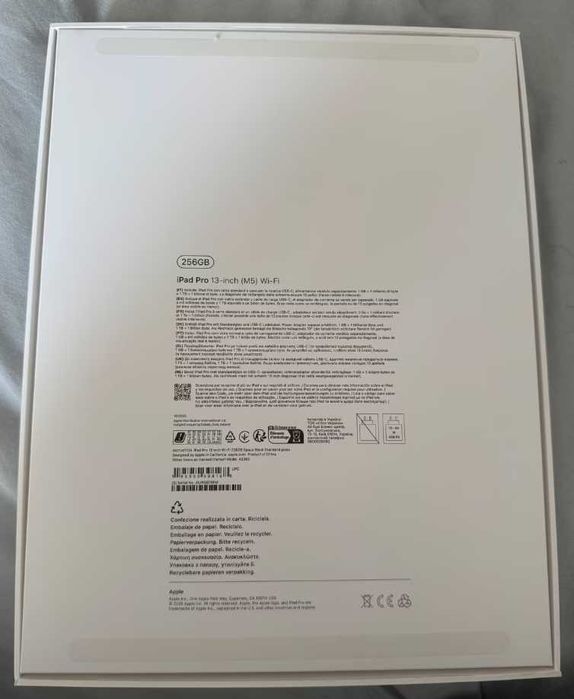 iPad Pro 13" M5 256 ГБ – Новое – Чек 01/2026 – Оригинальная упаковка