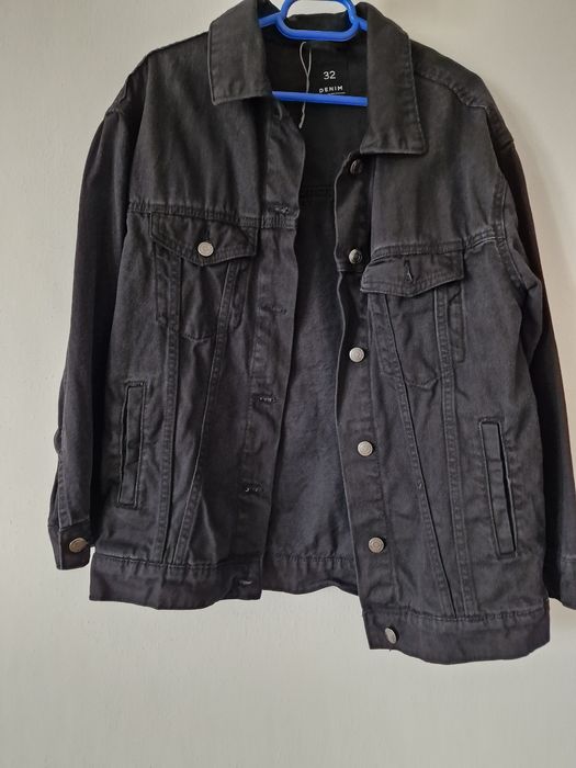 Jachetă neagra oversized sinsay